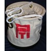 RTB14P-S Canvas Tool Bag, 12 x 12" Round, with 14 Inside Pockets, Rope and Swivel